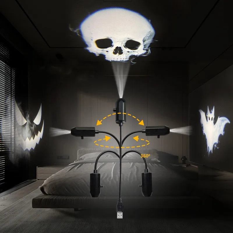 NordGear Halloween Car Projector™ – 12 Patterns USB LED