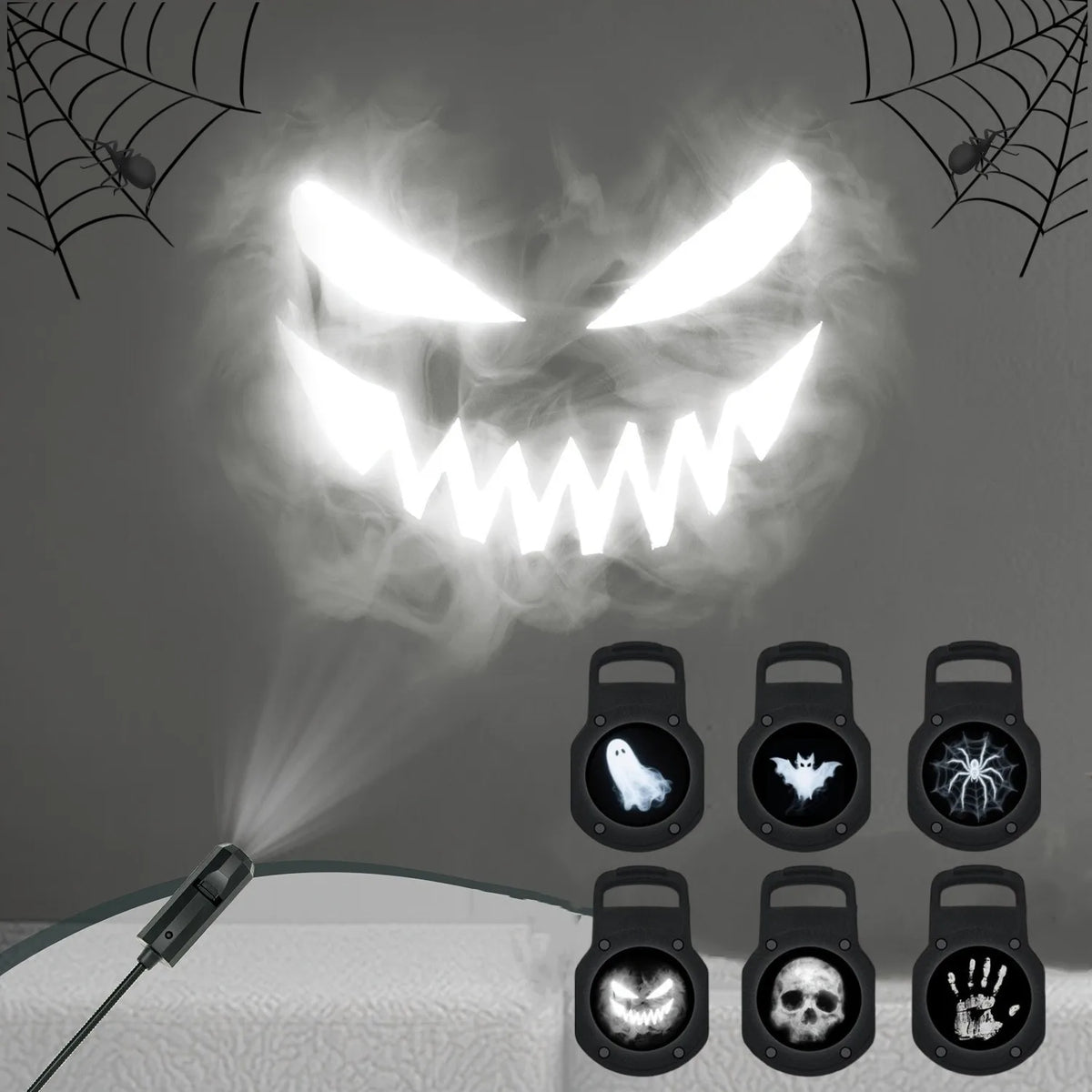 NordGear Halloween Car Projector™ – 12 Patterns USB LED