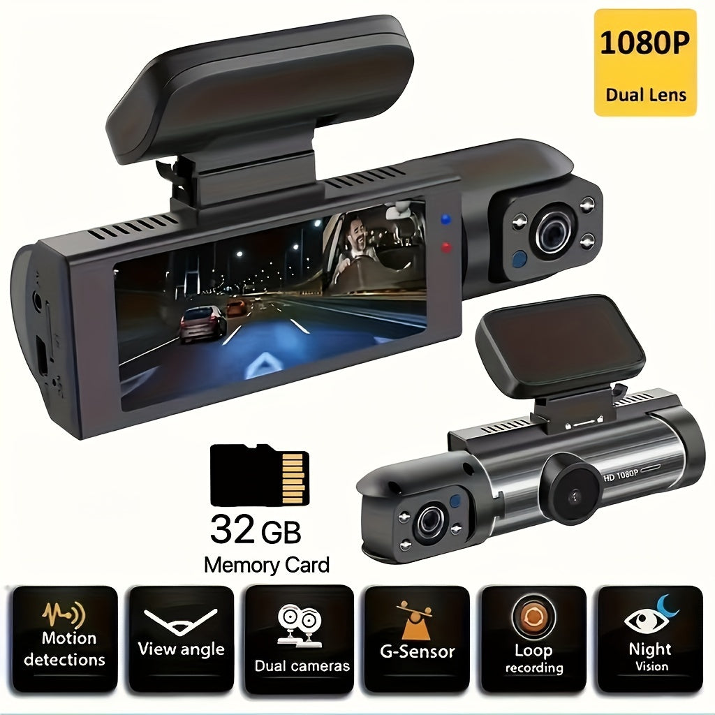 NordGear DualView Pro™ – 1080P Dual-Lens Dash Cam with Night Vision