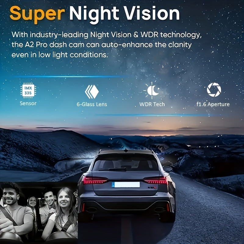 NordGear DualView Pro™ – 1080P Dual-Lens Dash Cam with Night Vision
