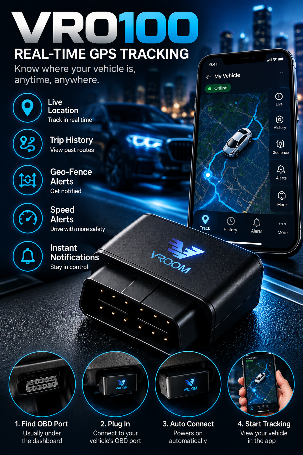 NordGear VRO100 – Smart GPS Vehicle Tracker