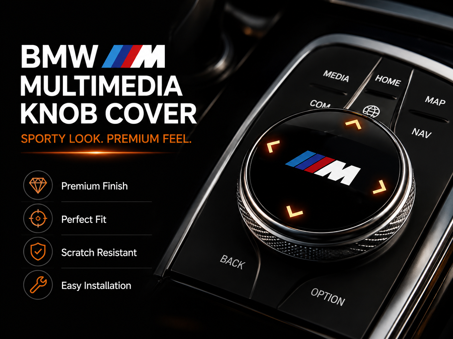 BMW Multimedia iDrive Knob Cover – Premium Interior Upgrade