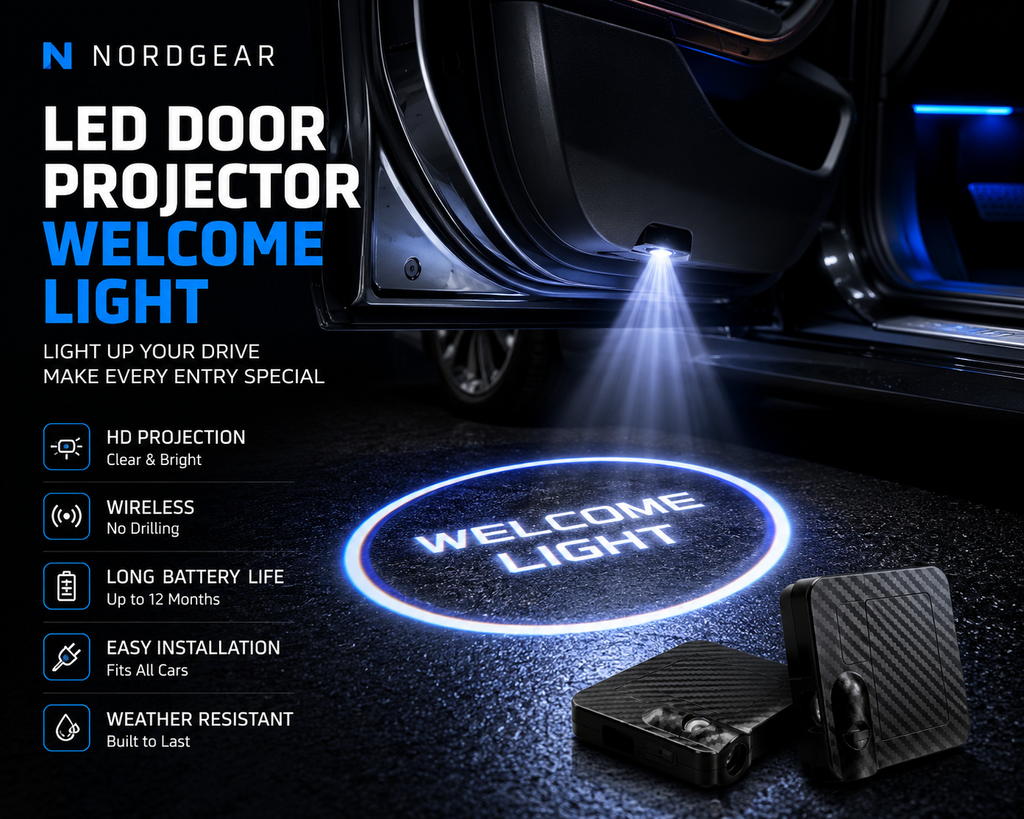 Wireless LED Car Door Welcome Light – Smart Magnetic Projector (1PC)