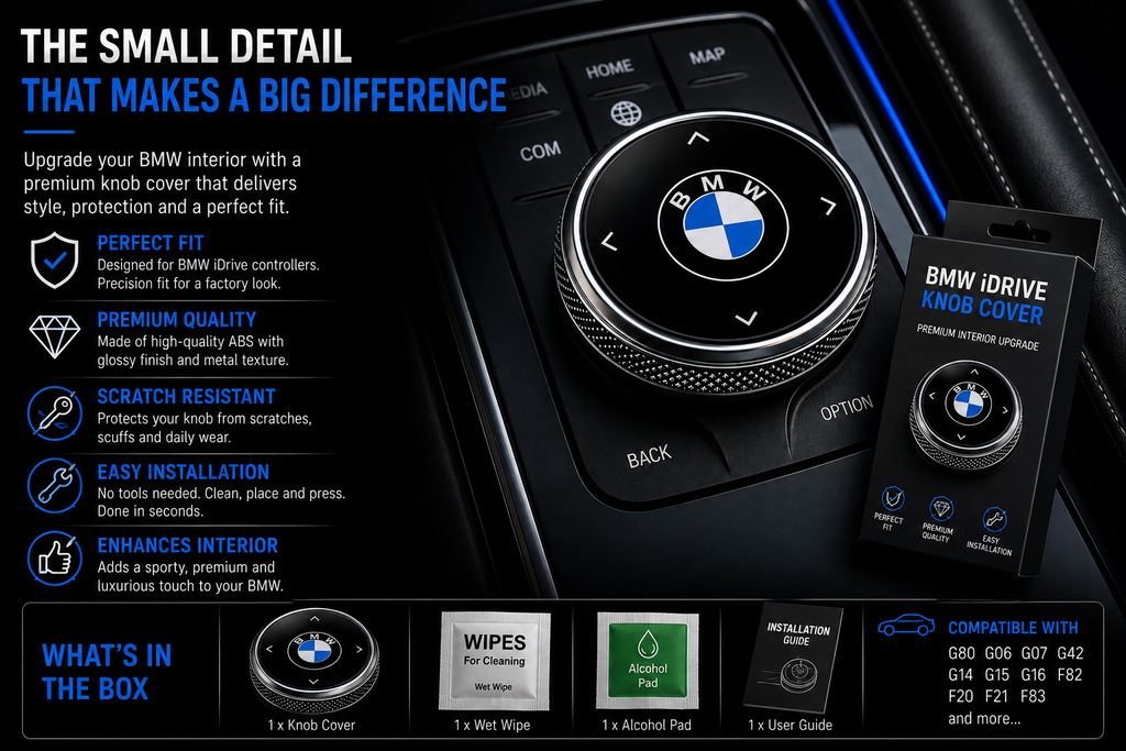 BMW Multimedia iDrive Knob Cover – Premium Interior Upgrade