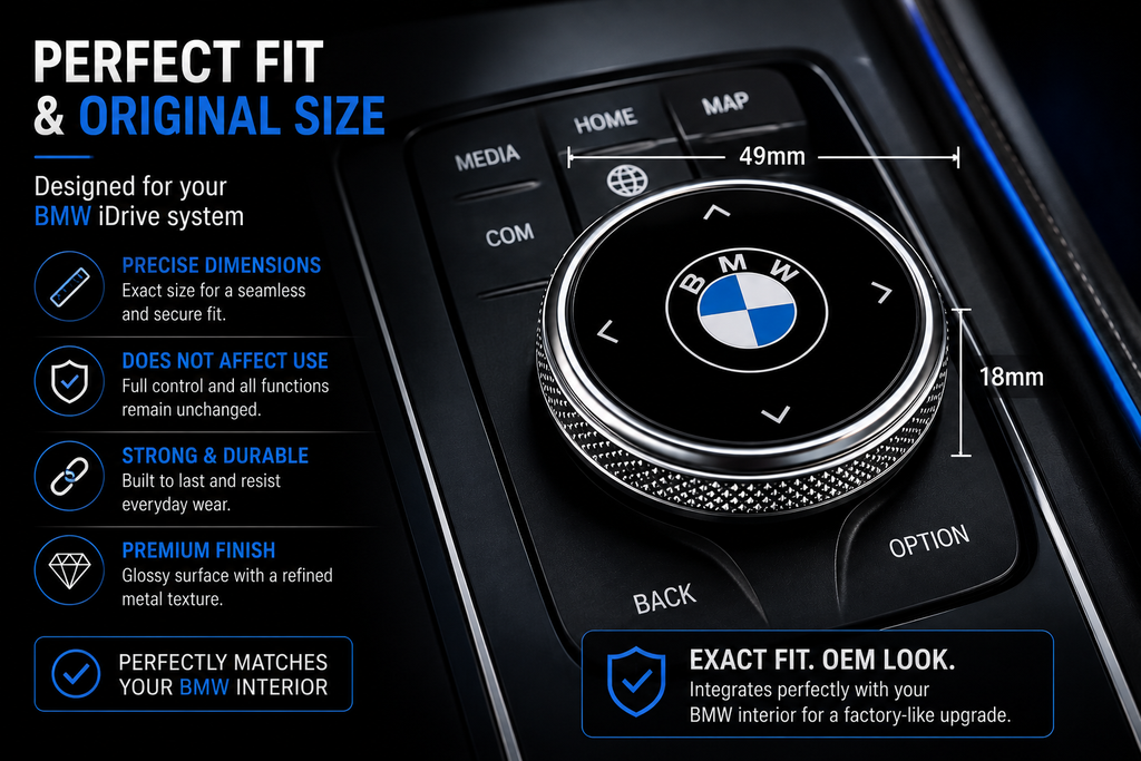 BMW Multimedia iDrive Knob Cover – Premium Interior Upgrade