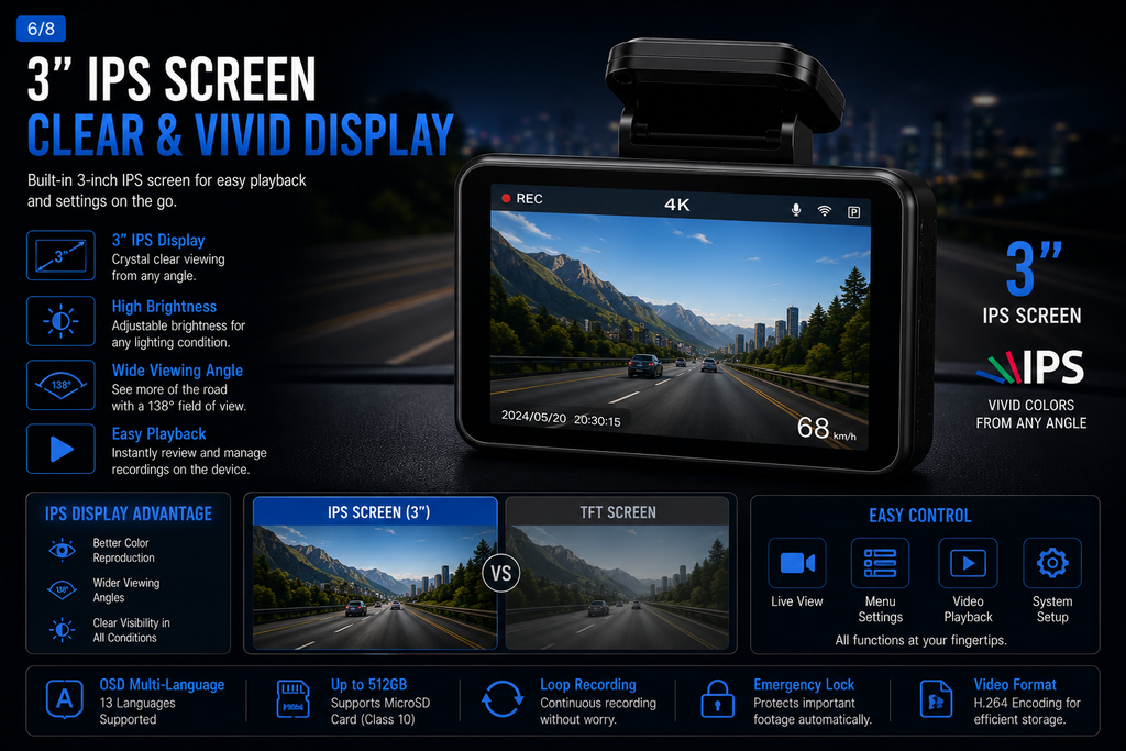 NordGear Vision Pro 4K Dash Cam | Sony STARVIS 2, GPS & 5GHz Wi-Fi