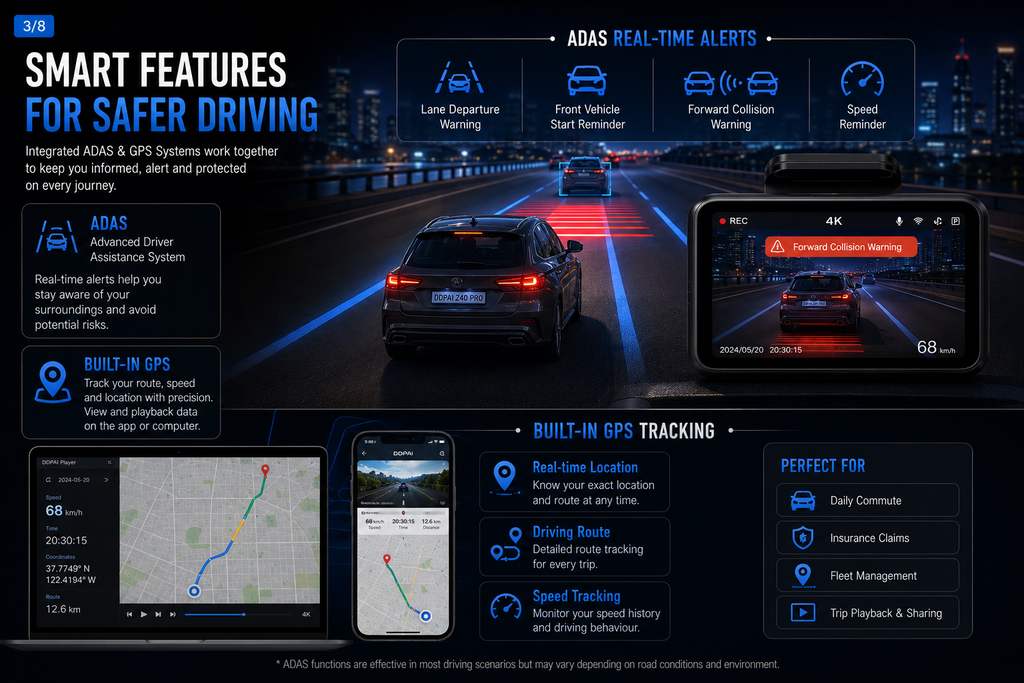 NordGear Vision Pro 4K Dash Cam | Sony STARVIS 2, GPS & 5GHz Wi-Fi